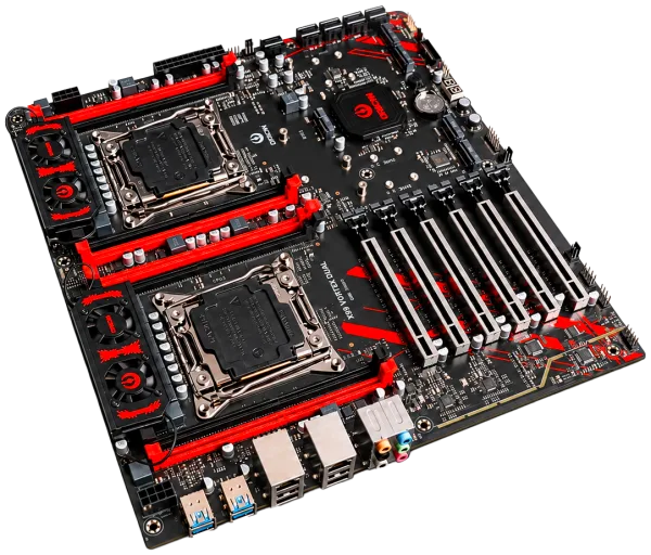 Placa-mãe Oracyn X99 Dual Vortex Plus, com dois soquetes LGA 2011-3